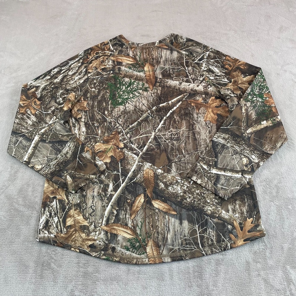 Realtree EDGE Scent Control Crew Top Men XL Camouflage Performance Thermal NWOT - Picture 5 of 7